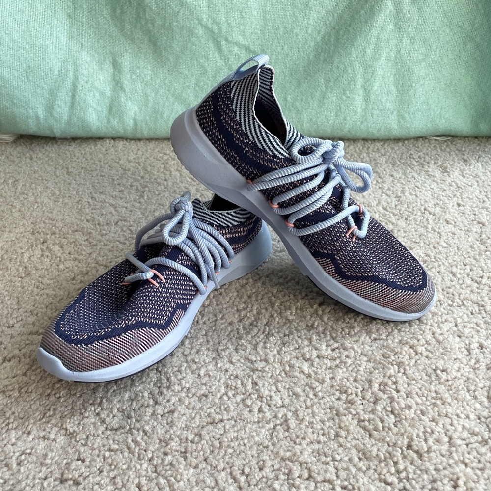 Fabletics Culver Knit Abyss Blue Violet Pink Train Performance Sneaker Size 7.5